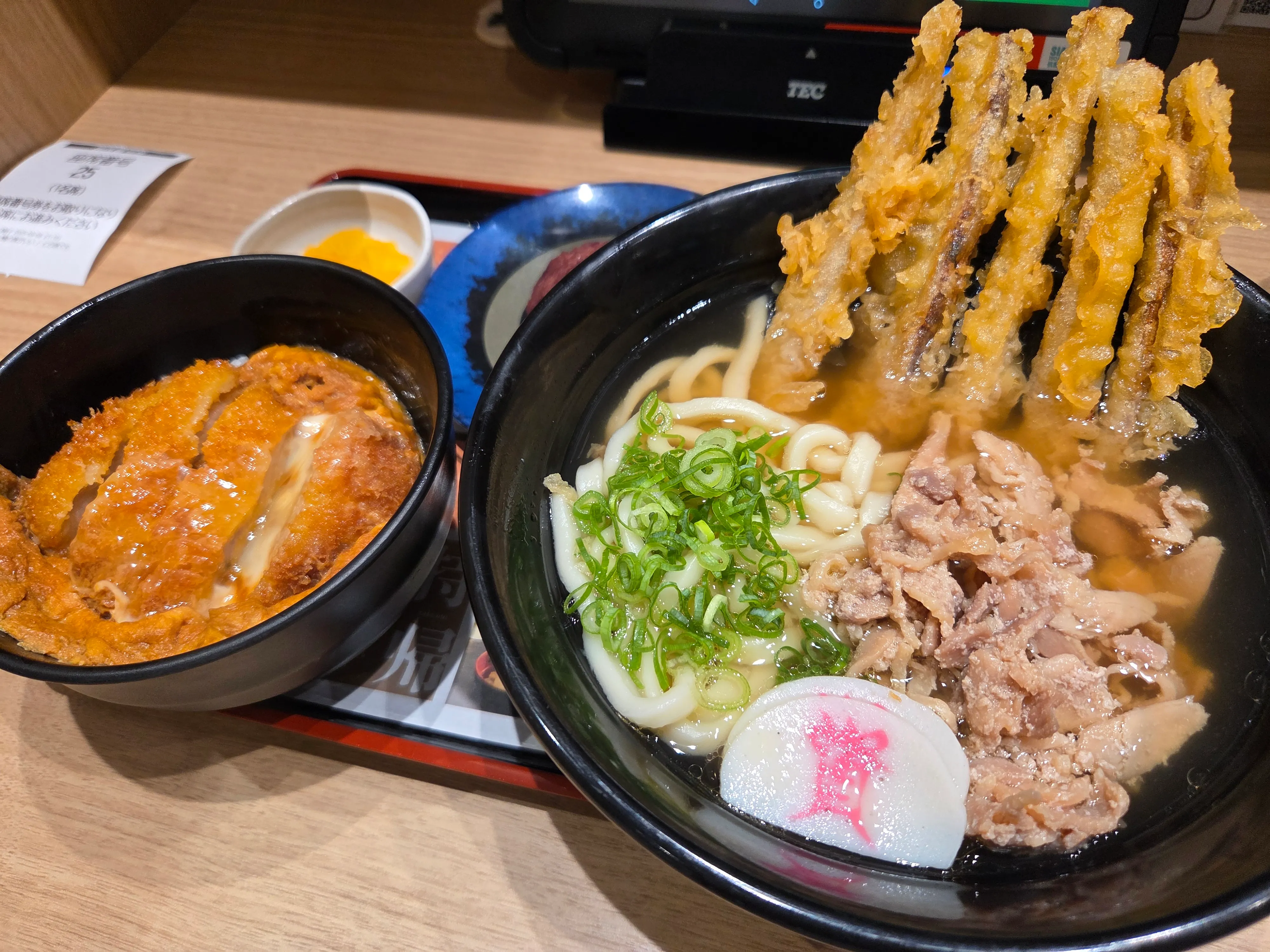 肉ごぼ天うどん 満腹セット ミニカツとじ丼