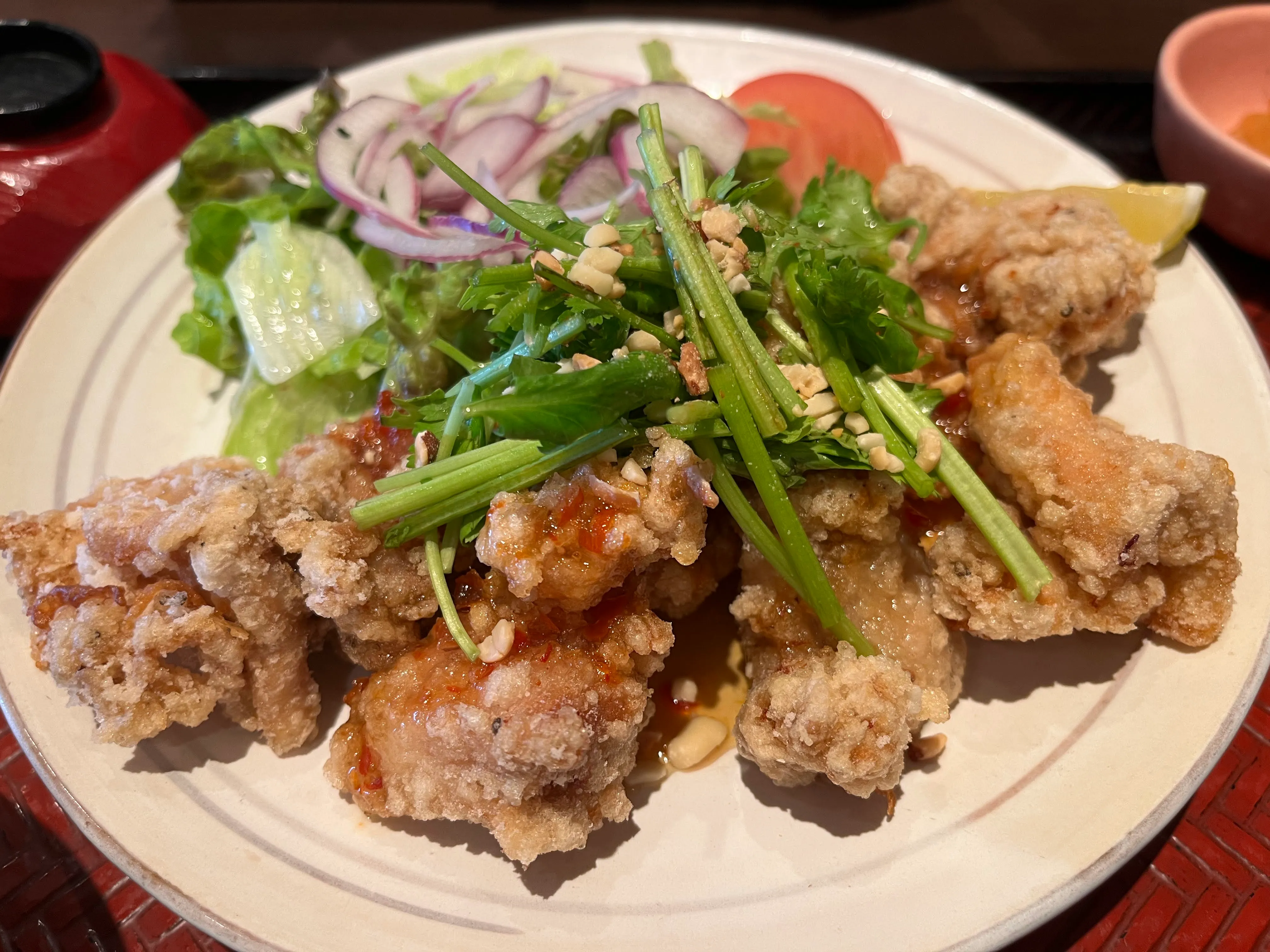 スイートチリのアジアン唐揚げ定食